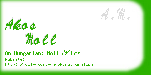 akos moll business card